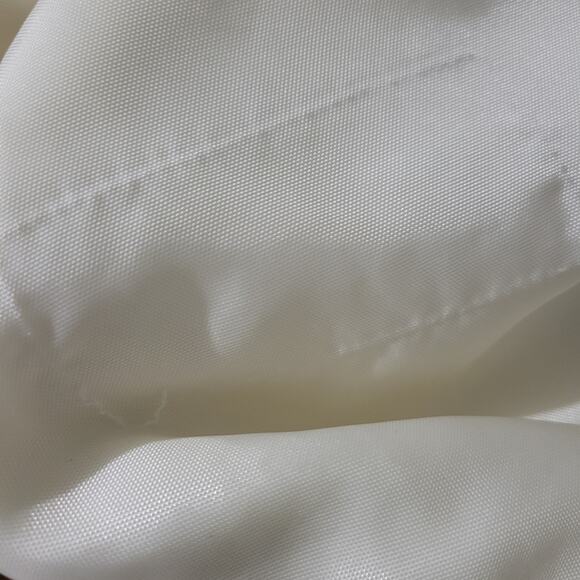 Vintage California White Matte Satin Bomber Jacket Faux Fur 70s Zip Front Small - Picture 12 of 15